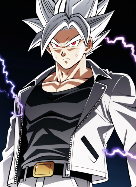 3978522585-1580650646-dbsuper style, super saiyan beast, _1boy,  black background, collarbone, leather jacket, jacket, open jacket, shirt, white shirt.png